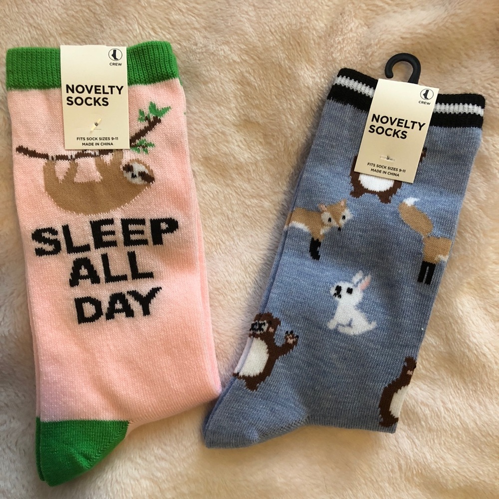 SALE Set of 2 Novelty Socks